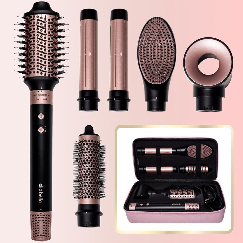 ELLA BELLA® 6-in-1 Professional Hot Air Styler – High-Speed Hair Dryer