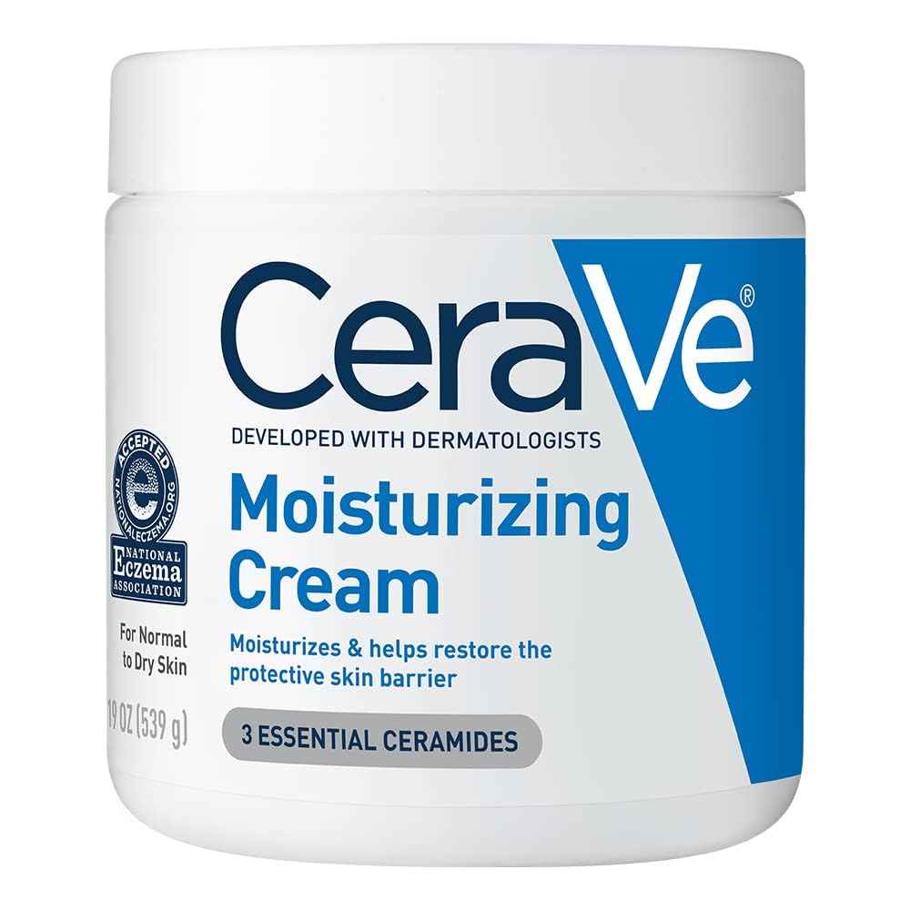 CeraVe Moisturizing Cream 19 oz – Hydrating Body & Face Moisturizer with Hyaluronic Acid and Ceramides